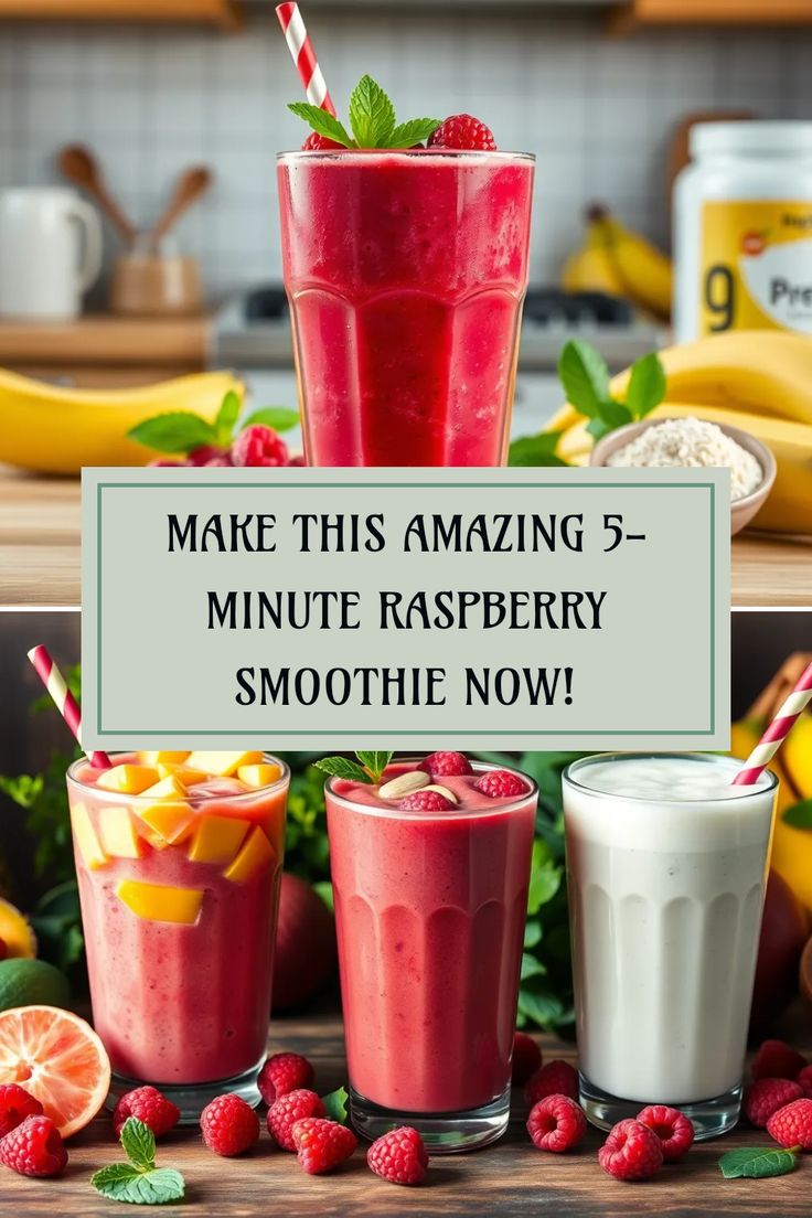 Minute Raspberry Smoothie: Healthy Summer Treat & Nutritious